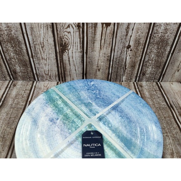 Nautica Dining Set Of 4 Nautica Home Dinner Plates Blue Teal